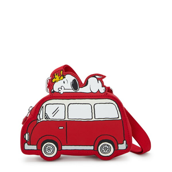 キプリング 公式 ショルダーバッグ VAN BAG(Restless Red) KIPLING X PEANUTS バンバッグ(レストレスレッド) KI98264RR 　期間限定価格 2026/9/27 まで