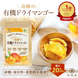 【クーポン利用で最大20%OFF！】喜保屋 有機 ドライマンゴー【 砂糖不使用 なのに濃厚な味わい 】 100%素材のみ オーガニック ドライフルーツ 不揃い ブルキナファソ産 Brooks種