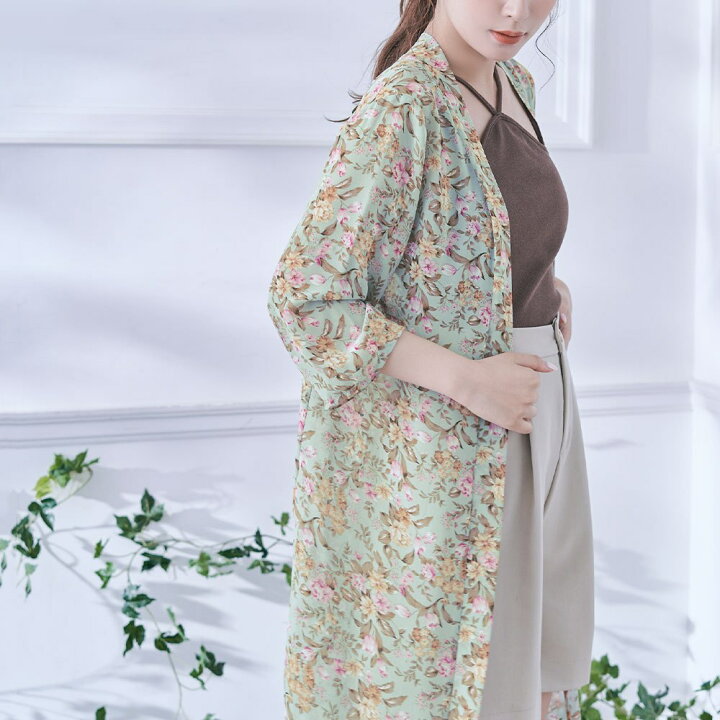 楽天市場】【OUTLET SALE】ガウン《花柄シフォンガウン 全7パターン 