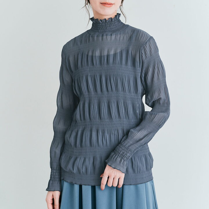 楽天市場】トップス《シャーリングシフォンブラウス 全5色 3サイズ  
