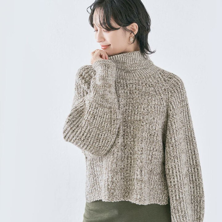 楽天市場】【OUTLET SALE】ニット《ミックスヤーンタートルニット 全4 