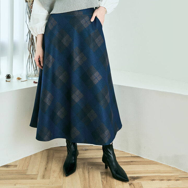 楽天市場】【OUTLET SALE】スカート《チェック柄フレアスカート 全5色 