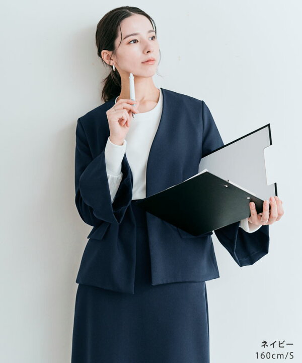 楽天市場】ジャケット《ノーカラーフレアスリーブジャケット 全3色 3  