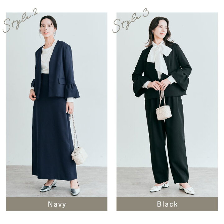 楽天市場】ジャケット《ノーカラーフレアスリーブジャケット 全3色 3  