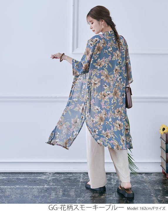 楽天市場】【OUTLET SALE】ガウン《花柄シフォンガウン 全7パターン  