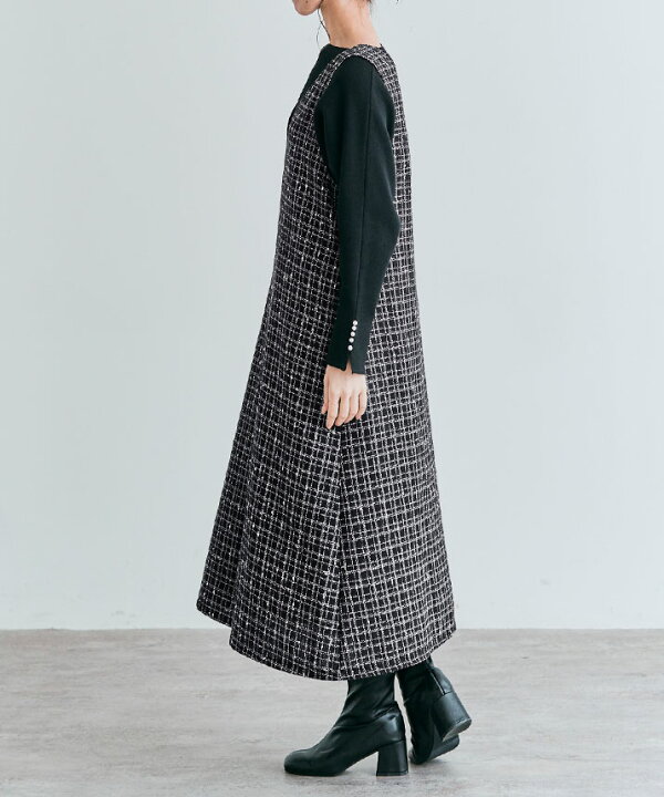 楽天市場】【OUTLET SALE】ワンピース《チェックツイードワンピース 全 