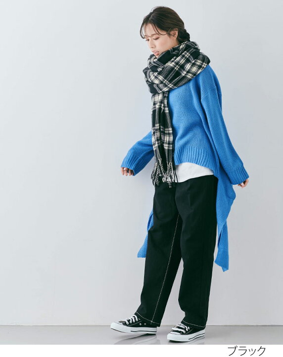 楽天市場】【OUTLET SALE】ストール《チェック柄大判フリンジストール  