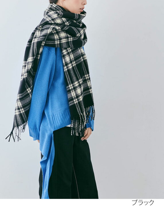 楽天市場】【OUTLET SALE】ストール《チェック柄大判フリンジストール  