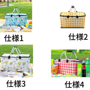 保冷 バスケット ピクニック 大容量 保温 クーラーバスケット 折り畳み収納可能 アウトドア お弁当収納バッグ 釣り ハンドル付 保温バッグ 折りたたみ式 保温ピクニック バスケット レジャ