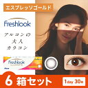 フレッシュルックデイリーズ イルミネート エスプレッソゴールド 30枚入り ×6箱セット アルコン カラコン カラーコンタクト 1day ワンデー 使い捨て 度あり ナチュラル カラーコンタクトレンズ 13.8 フレッシュルック