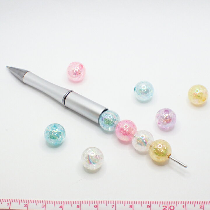 楽天市場】アクリルビーズ 14mm オーロラクラッシュ 15g 大きめ プラ 
