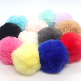 20%オフ スーパーSALE★フェイクファー【28】【1個売り】【約4〜6cm】【選べる13色】フェイクファー ファー エコファー ぽんぽん【ばら売り】　1個 パーツ デコ 手芸 アクセサリー バラ DIY 国内発送 推し色 推し活 カラフル