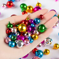 カラフル 鈴 銅製　すず 6mm 8mm 10mm (約30個売り）ハンドメイド DIY 手芸 材料 小物 パーツ クリスマス…