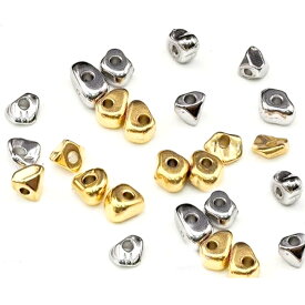 ステンレス(304) 金属アレルギー対応 ビーズ　【さざれ型】不定形【5個売り】5サイズ