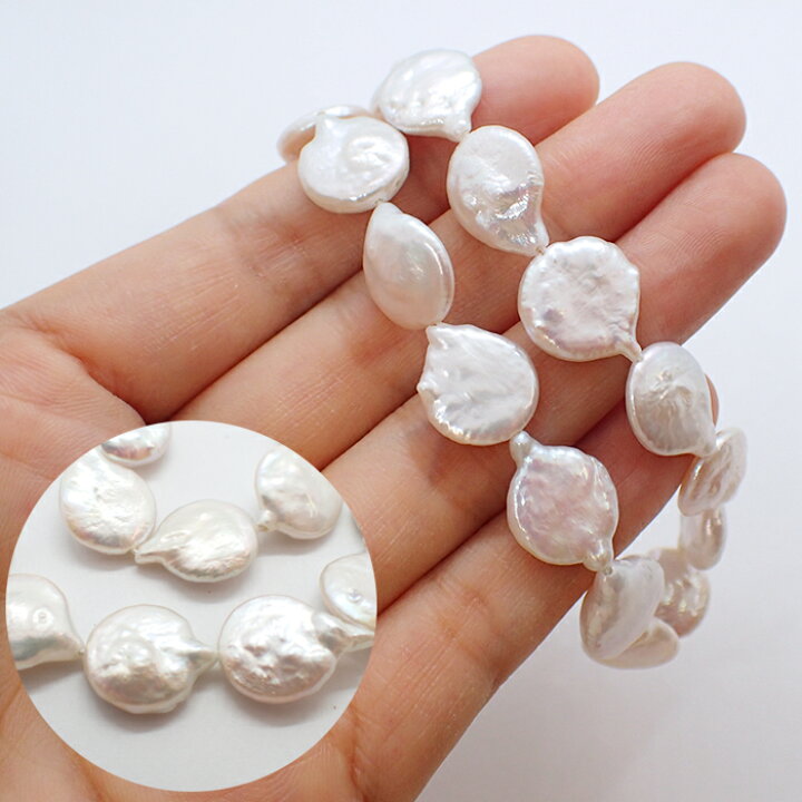 楽天市場】【107. 淡水パール ビーズ フラットドロップ 13.5mm】1粒 