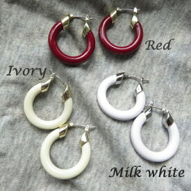 楽天市場 ピアス フープ 白の通販