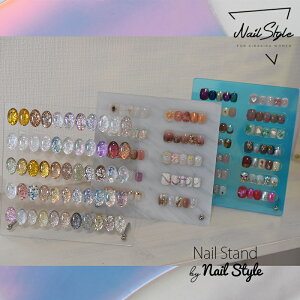 【クーポン発行中】ミニ 大理石風・透明 チップ見本スタンド 10or14枚マグネット 磁石 取り外し可能 ネイル展示 | 大理石 マーブル プレート ネイル パレット 大理石風 大理石柄 コースター