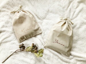 ラテカラー巾着!最短発送無料☆名入れ無料☆筆記体ネームで入園祝い・入学祝い・出産祝いにも大人気! 名入れギフト 出産祝いとして一升餅 リュックとおむつポーチのとセットでのプ