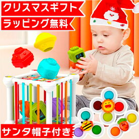 【サンタ帽子★ラッピング無料】 C2 知育玩具 モンテッソーリ ハンドスピナー 出産お祝い ビーズコースター 1歳 1歳半 2歳 3歳 4歳 赤ちゃん 遊び箱 型はめ パズル ブロック おもちゃ 玩具 女の子 男の子 子供 誕生日 誕生日プレゼント プレゼント