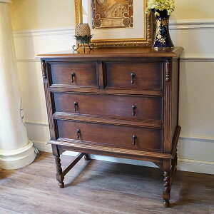 アンティーク家具 リプロダクト チェスト 3段 4引出し チェスト アンティーク 3段 チェスト 木製 アンティーク風 チェスト 輸入家具 おしゃれ