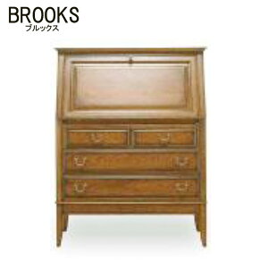 ブルックス BROOKS ライティングデスク 北海道家具 旭川 民芸 ナラ材 オーク材 デスク 3段 アンティーク家具調 加藤木工