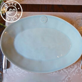 COSTA NOVA コスタノバ オーバルプラター 皿 40cm T ターコイズ ポルトガル製 ホームウェア 食器 陶器