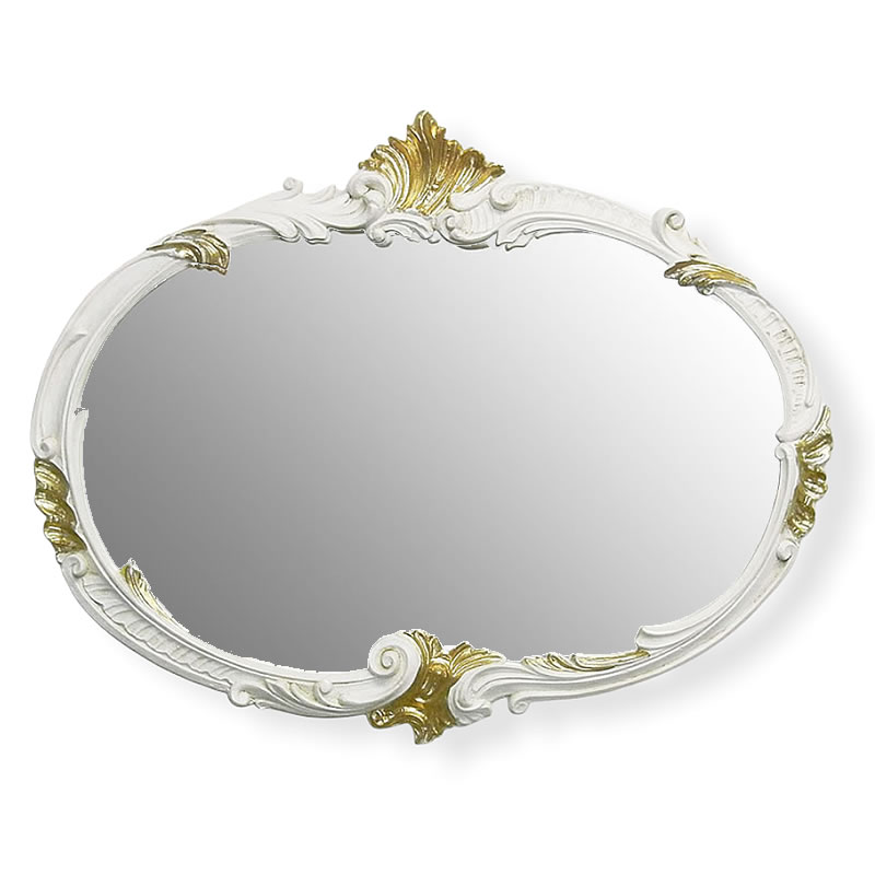 楽天市場】鏡 壁掛け イタリア製 鏡 ミラー オーバル 楕円 ホワイト