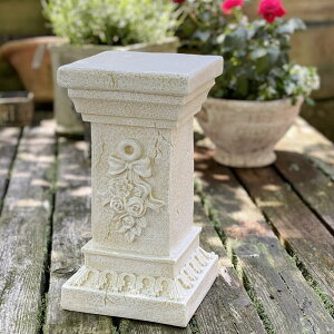 ローマスタンド S ローズ バラ 花 コラム ガーデニング 室内の花台 台座 ガーデニング雑貨 アンティーク 輸入雑貨 おしゃれ 雑貨 アンティーク調 ヨーロピアン アンティーク風 インテリア 雑