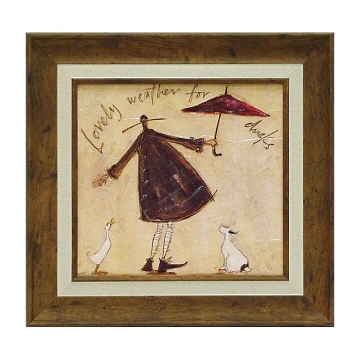 楽天市場 サムトフト アヒルの好きなお天気 St Gel加工 Sam Toft 絵画 インテリア 壁掛け 絵画 額入り 絵画 ポスター 絵画 海 インテリア雑貨 アンティーク調 風景 動物 ヨーロピアン インポート 玄関 リビング ギフト 複製画 ポスター インテリア 北欧 輸入