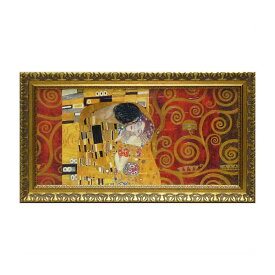 グスタフ クリムト 画 「 デコパネルザ キス 」 Gustav Klimt 絵画 インテリア 壁掛け 絵画 額入り 絵画 ポスター 絵画 海 インテリア 雑貨 アンティーク 調 インポート 玄関 複製画