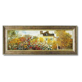 絵画 インテリア モネ monet 「 庭園のアーチスト 」 クロード モネ 絵画 特殊ゲル加工 絵画 静物 花 絵画 風景画 パネル インテリア アートパネル 絵画 壁掛け 絵画 額入り 絵画 ポスター ギフト インテリア 雑貨 アンティーク