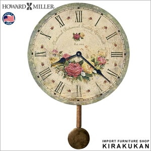 Howardmiller ハワード ミラー社アメリカ製 壁掛け時計 Savannah Botanical Society 620-401 薔薇柄 おしゃれ 時計 掛け時計 置時計 クラシック 時計 アンティーク時計 輸入雑貨 インテリア 雑貨 アンティ