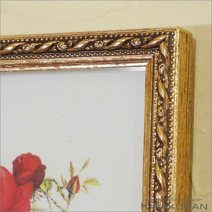 楽天市場 絵画 インテリア 額入り イタリア製 薔薇額絵 ゴールド枠 アクリル板 ローズ レッド 絵画 花 メール便使用 絵画 輸入雑貨 おしゃれ雑貨 イタリア 額 壁掛け 額 ルドゥーテ 花 インテリア 雑貨 バラ 額 クラシック 額 ロザリアン 壁掛け 輸入家具