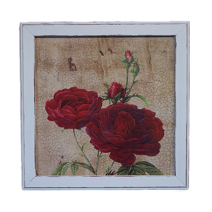 楽天市場】絵画 インテリア 額入り イタリア製 薔薇 バラ ローズ 2輪 イタリア製 木製絵画 花(ID: 385）