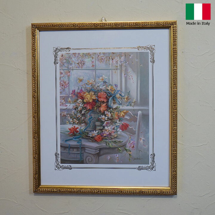 楽天市場】絵画 インテリア 額入り イタリア製 フラワー プランター 