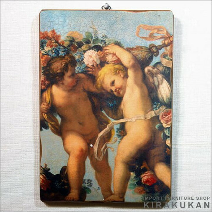 楽天市場】イタリア製 天使 額絵 エンジェル 絵画 板額 Aタイプ 