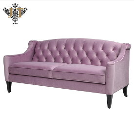 ジェニファーテイラー ソファ 3人掛け ソファー ベロア ラベンダー KEN 952 Jennifer Taylor アメリカ家具 ソファ ファブリック 布張り おしゃれソファ アンティーク おしゃれ ジェニファー テイラー ソファ 輸入家具