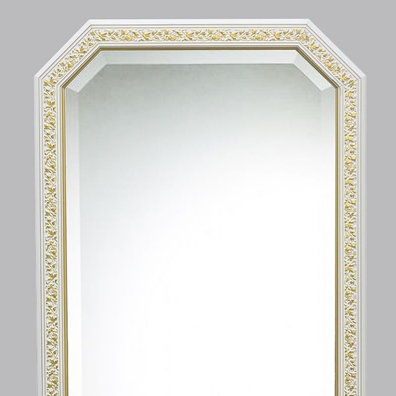 楽天市場】鏡 壁掛け イタリア製 八角ミラー M ホワイト＆ゴールド