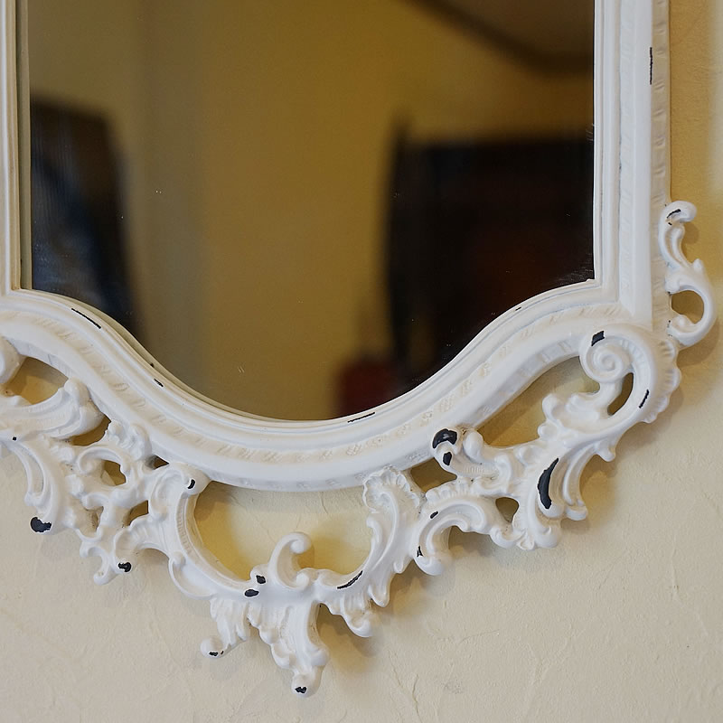 楽天市場】鏡 壁掛け イタリアスタイル クラシック風 壁掛けミラー 白 