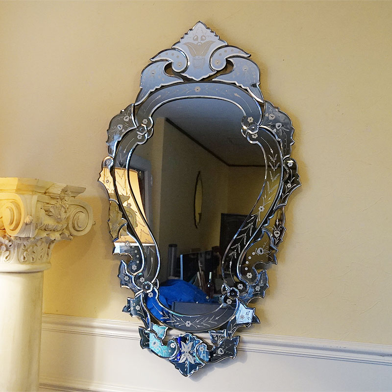 楽天市場】鏡 壁掛け イタリア製 ベネチアンスタイルミラー エッチング