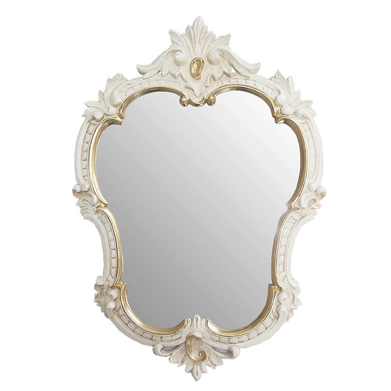 楽天市場】鏡 壁掛け イタリア製 鏡 ミラー ホワイト アイボリー 