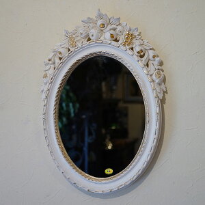 鏡 壁掛け アンティーク イタリア製 壁掛けミラー 鏡 Mirror アイボリー色 イタリア製 ミラー鏡 壁掛け アンティーク 壁掛け 鏡 ロココ クラシック 鏡 ミラー 鏡 壁掛け おしゃれ インテリア 雑