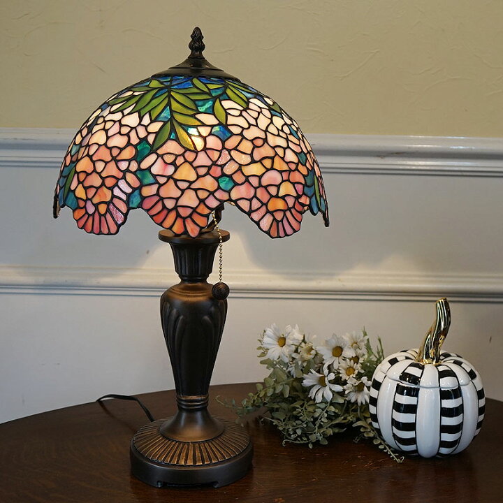 楽天市場】ステンドグラス ランプ 藤柄 オレンジフジ 限定品 シリアル  