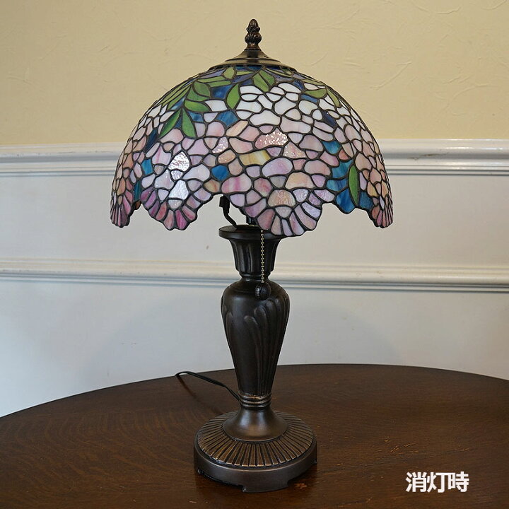 楽天市場】ステンドグラス ランプ 藤柄 オレンジフジ 限定品 シリアル  