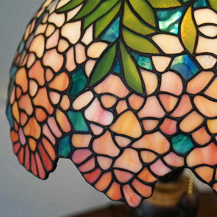 楽天市場】ステンドグラス ランプ 藤柄 オレンジフジ 限定品 シリアル  