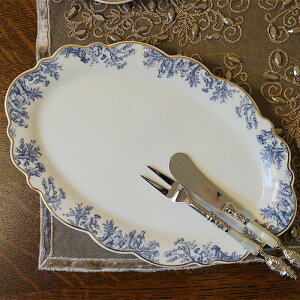 �I�[�o���v���[�g �M 26cm �u���[ �g�����h�W���C�� ���� �t�����X�X�^�C�� ������� �e�[�u���E�F�A �C���e���A �G�� �M�t�g �v���[���g �L�b�`���E�F�A �H��