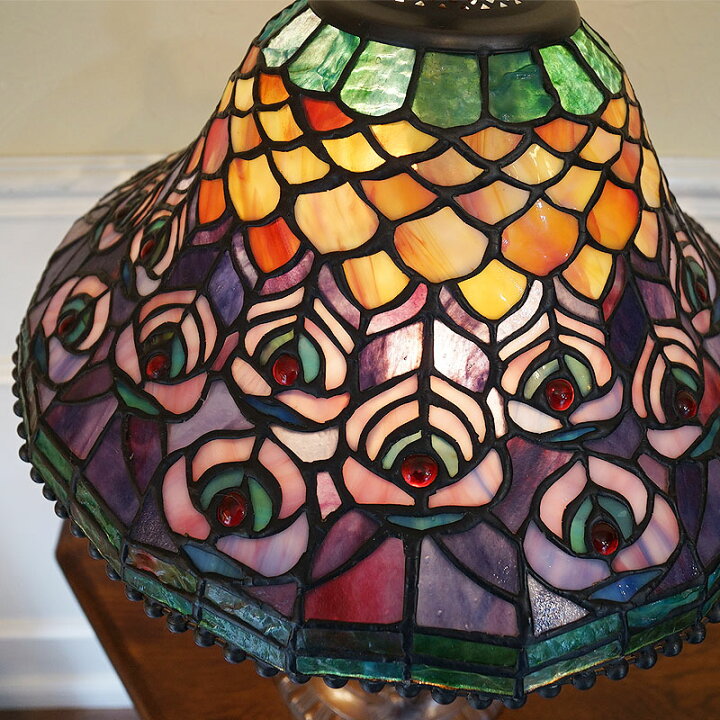 楽天市場】ヴィンテージ USED アメリカ製 ステンドグラスランプ  
