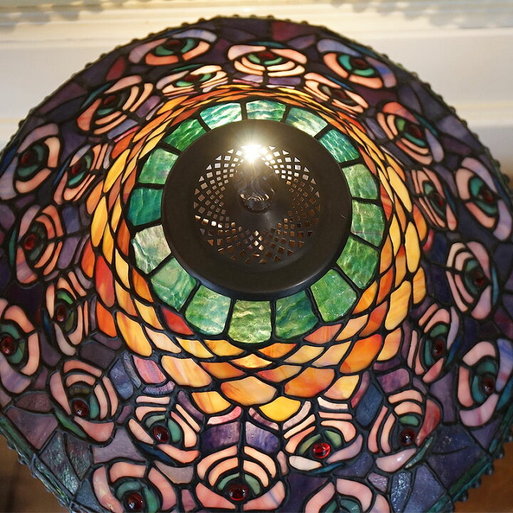 楽天市場】ヴィンテージ USED アメリカ製 ステンドグラスランプ  