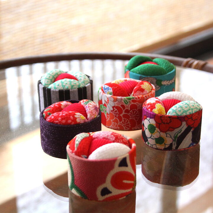 楽天市場】ころころ針山【中】＜ハンドメイド＞ 古布使用 3色 ピン 
