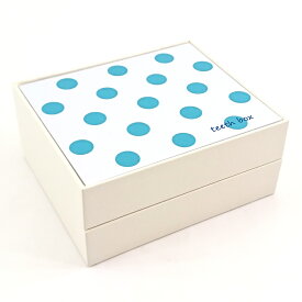 乳歯ケース 日本製 乳歯入れ TEETH BOX 白 ドット ブルー